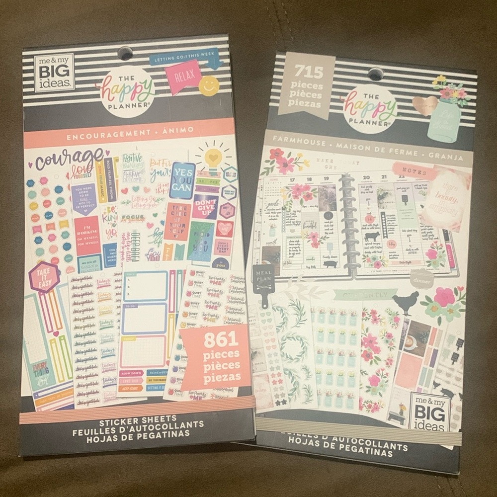 2 Sticker Booklets - The Happy Planner Farmhouse & Encouragement